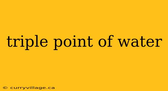 triple point of water