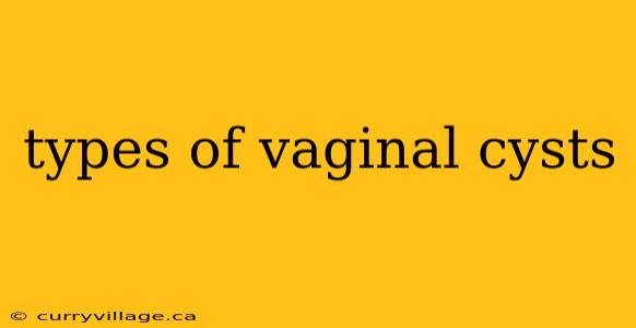 types of vaginal cysts
