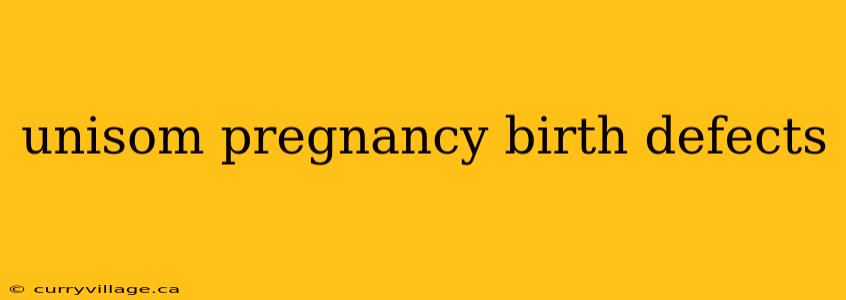 unisom pregnancy birth defects