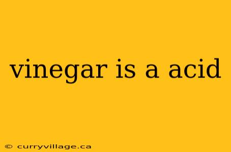 vinegar is a acid
