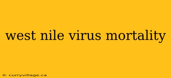 west nile virus mortality