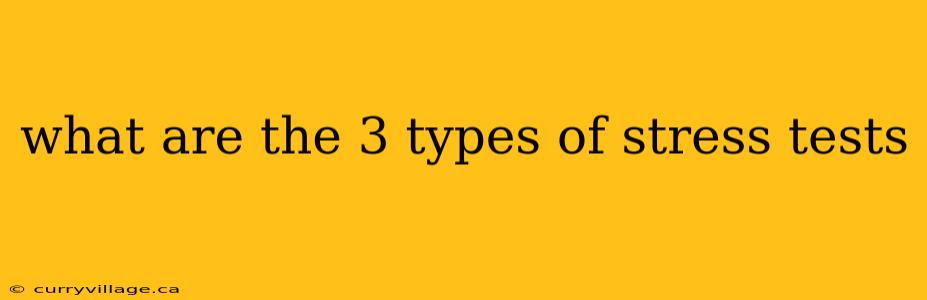 what are the 3 types of stress tests