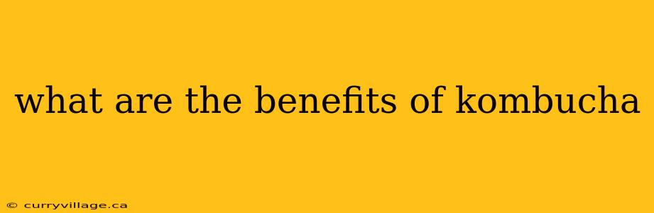 what are the benefits of kombucha