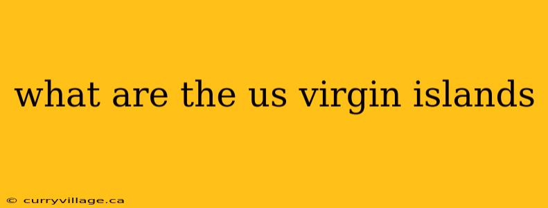 what are the us virgin islands