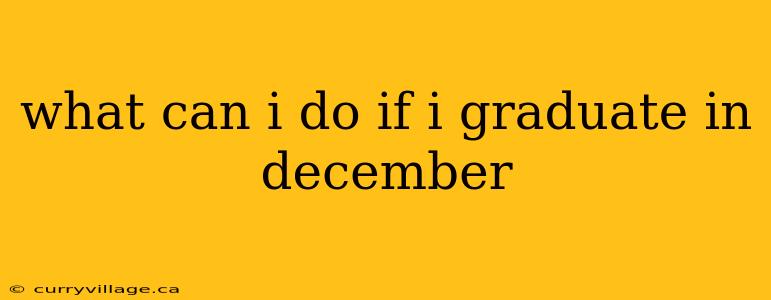 what can i do if i graduate in december