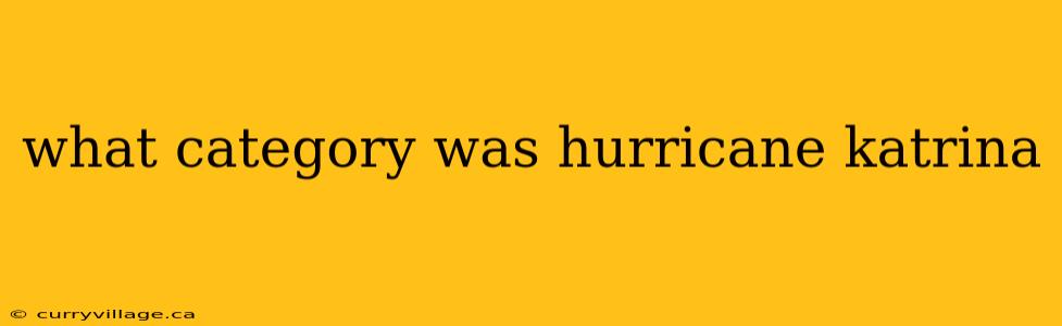 what category was hurricane katrina
