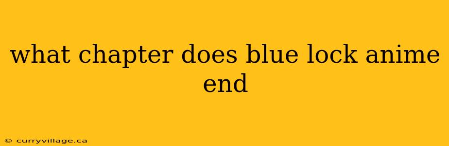 what chapter does blue lock anime end