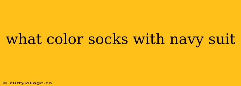 what color socks with navy suit