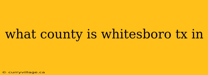 what county is whitesboro tx in