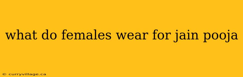 what do females wear for jain pooja