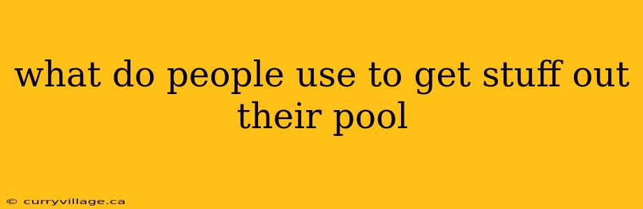 what do people use to get stuff out their pool