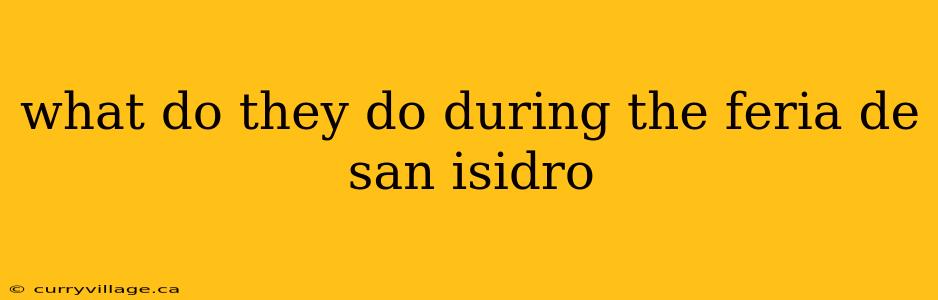 what do they do during the feria de san isidro