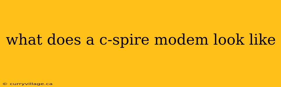 what does a c-spire modem look like