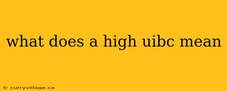 what does a high uibc mean