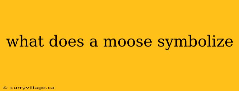 what does a moose symbolize