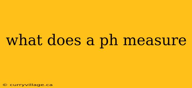 what does a ph measure