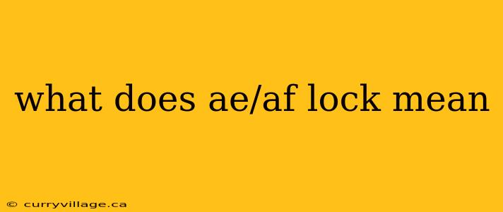 what does ae/af lock mean