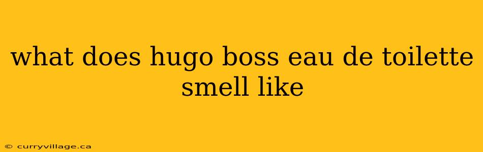 what does hugo boss eau de toilette smell like