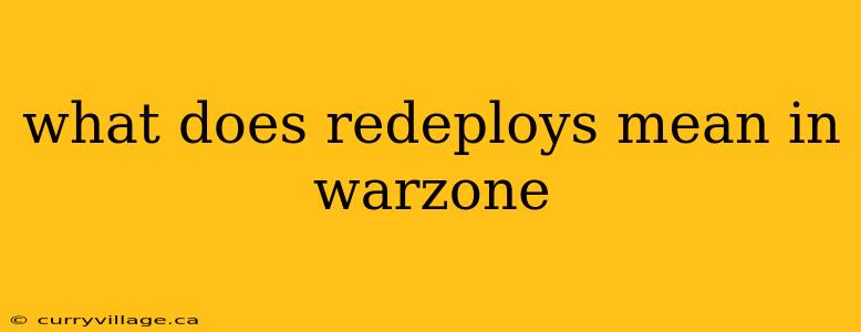 what does redeploys mean in warzone
