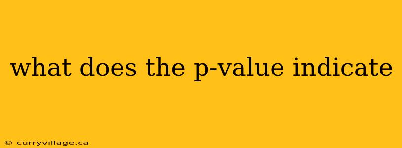 what does the p-value indicate