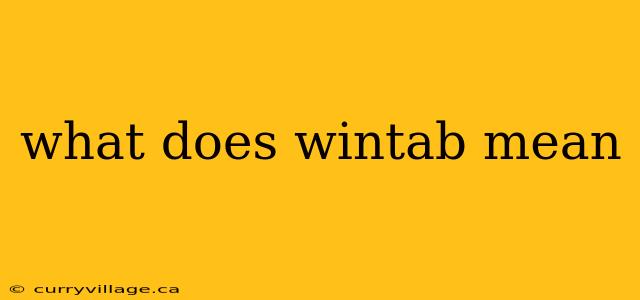 what does wintab mean