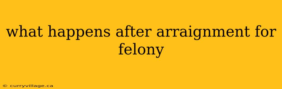 what happens after arraignment for felony