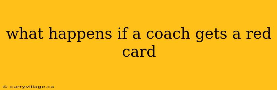 what happens if a coach gets a red card