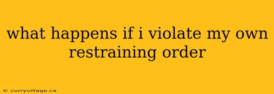what happens if i violate my own restraining order