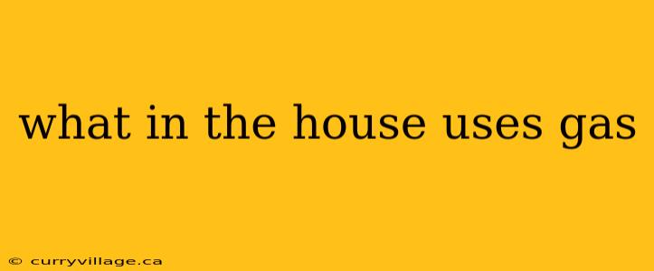 what in the house uses gas
