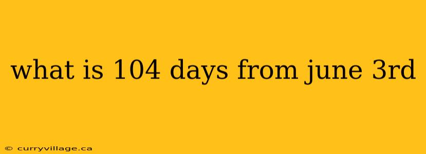what is 104 days from june 3rd