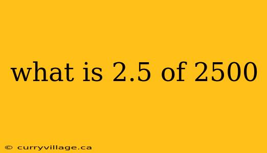 what is 2.5 of 2500