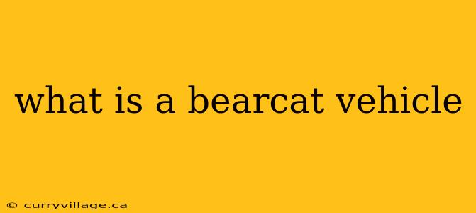 what is a bearcat vehicle