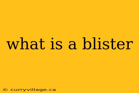 what is a blister