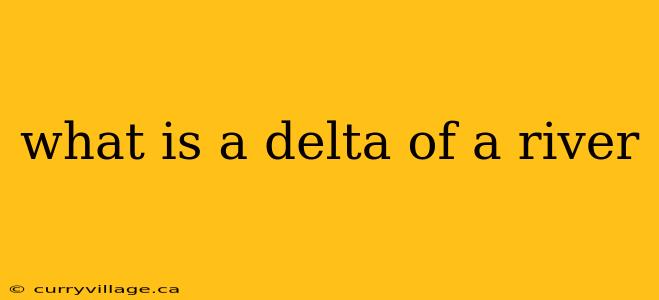 what is a delta of a river