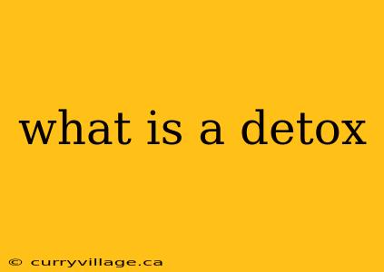 what is a detox