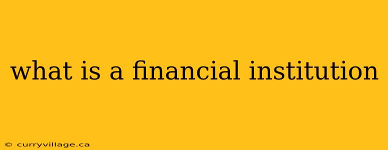 what is a financial institution