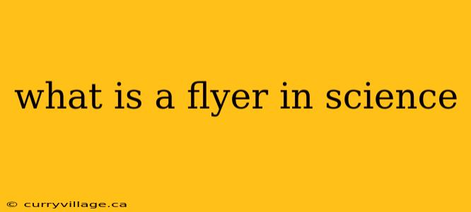 what is a flyer in science