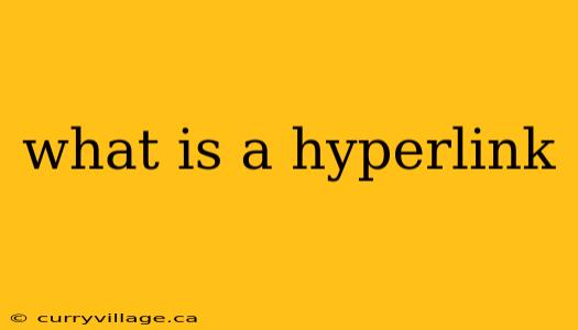 what is a hyperlink
