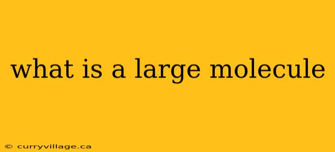 what is a large molecule