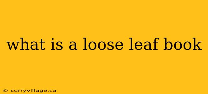 what is a loose leaf book