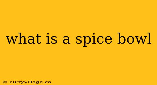 what is a spice bowl
