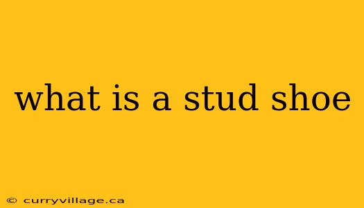 what is a stud shoe