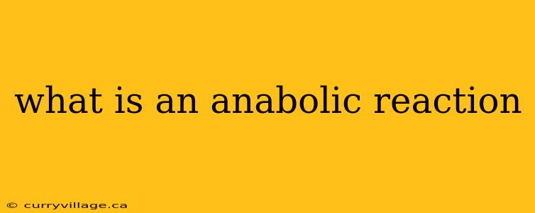 what is an anabolic reaction