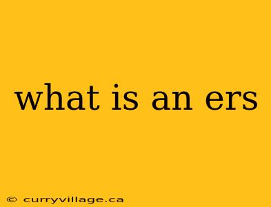what is an ers