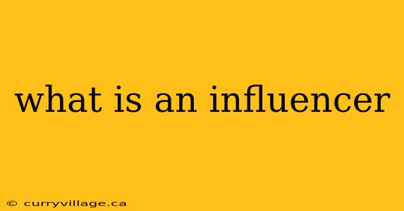 what is an influencer
