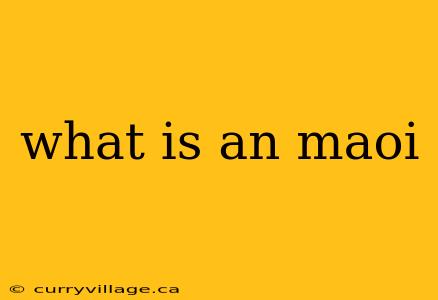 what is an maoi