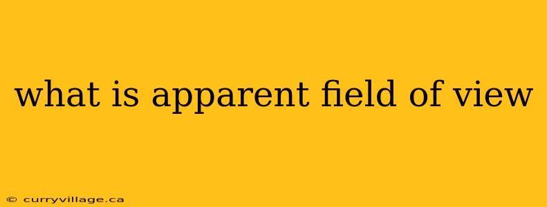 what is apparent field of view