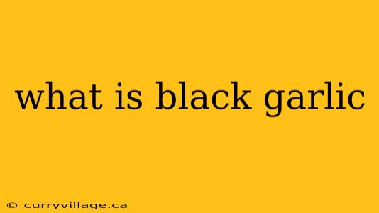 what is black garlic