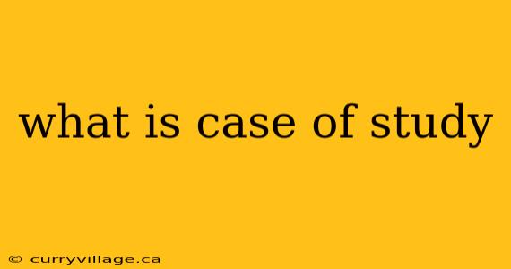 what is case of study