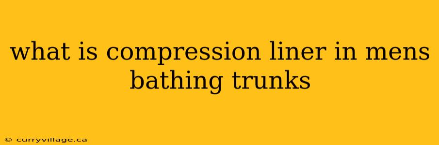 what is compression liner in mens bathing trunks